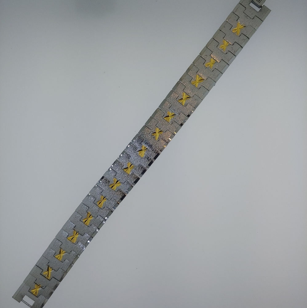 Stainless Steel Two Tone Men's Braclet